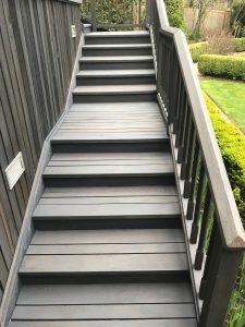cleaned deck stairs