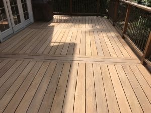 cleaned deck